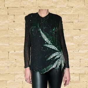 Christmas and New Years Eve Sequin Party Blouse